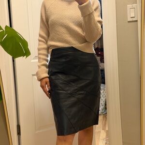 Sangucci Creazione Italiana leather skirt-Vintage Luxury